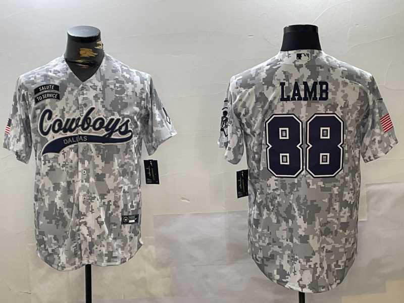 Men%27s Dallas Cowboys #88 CeeDee Lamb Arctic Camo 2024 Salute to Service Stitched Baseball Jersey->dallas cowboys->NFL Jersey